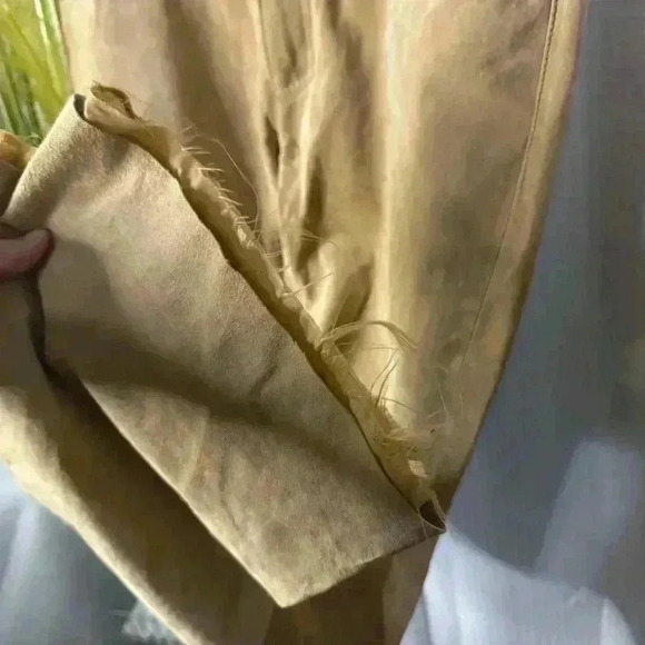 Boston Proper Women’s 10 Genuine Leather Suede Pants No Hem Wide Leg - Picture 9 of 14